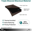 ChrisDowa Grommet Blackout Curtains for Bedroom and Living Room - 2 Panels Set Thermal Insulated Room Darkening Curtains (Brown, 52W x 45L) by CozyNest Decor