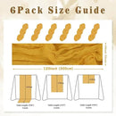 6 Pack Mustard 10FT Cheesecloth Table Runner Rustic Gauze Fabric Cheese Cloth Table Runner for Wedding Bridal Baby Shower Table Decor Boho Sheer Birthday Party Table Decorations 20 x 120 Inch Long by CozyNest Decor