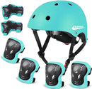 Adjustable Helmet for Ages 3-16 Kids Toddler Boys Girls Youth,Protective Gear with Elbow Knee Wrist Pads for Multi-Sports Skateboarding Bike Riding Scooter Inline skatings Longboard Roller Skate by TinyTreasures Baby Boutique