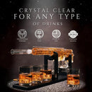 AR15 Whiskey Gun Decanter Set 1000 ml & 4 12oz Bullet Glasses by The Wine Savant