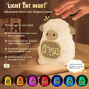 Sheep Alarm Clock with Night Light for Kids with Sleep Training and Sound Machine, Rechargeable Silicone Lamp OK to Wake Clock，Cute Animal Tabletop Lamp, Perfect Sleep Companion for Boys Girls, Khaki by TinyTreasures Baby Boutique