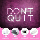 Don't Quit LED Neon Sign for Wall Decor, DO IT Neon Lights Party Decorations, USB Powered Switch Lighting Adjustable for Office, Gym, Man Cave, Gamer Room Decor by CozyNest Decor