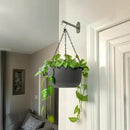 T4U 10 Inch Hanging Planters for Indoor Outdoor Plants, Hanging Plant Pot Pack of 2, Self Watering Hanging Pots with Drainage Hole & Plug & Chain with 3 Hooks for Garden Home Decor, Grey by GreenHaven Gardens