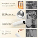 Portable Bottle Warmer for Travel, Detachable Baby Bottle Warmer Portable for Breastmilk Formula, Fast Heating & Long time Temp Keep, Rechargeable, Healthy for Baby on Journey, Car, Airplane by TinyTreasures Baby Boutique