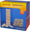 Glintoper Tic Tac Toe & Tumble Tower Blocks Tables Game Set, Classic Wood Stacking Game & XOXO Board Games for Kids Family, Living Room Rustic Coffee Table Decor, Travel Strategy Board Games by TinyTreasures Baby Boutique
