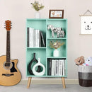 LEYAOYAO 5 Cube Bookshelf 3-Tier Bookcase with Legs,Mint Green Kids Book Shelf Cute Storage Organizer,Free Standing Open Toy Shelves Wood Bookshelves,Display Bookcases for Bedroom,Living Room,Nursery by CozyNest Decor