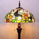 Tiffany Floor Lamp Stained Glass Lamp Standing Reading Light 16x16x70 Inch for Living Room (Butterfly Flowers) by CozyNest Decor