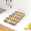24 Spice Jars with Spice Drawer Organizer, 355 Spice Labels, 4 Pack Expandable From 11'' to 21'' Acrylic Spice Rack for Drawer, Seasoning Containers Storage Organization for Kitchen Cabinet Countertop by CozyNest Decor