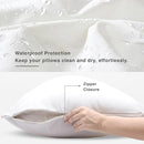 FABDREAMS Organic Waterproof Pillow Protector Set King Size | Pillow Cover Set of 2 | Pillow Encasement Set of 2 | Temperature Regulating | Breathable | King | 20” X 40” | White by TinyTreasures Baby Boutique