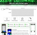 JMEXSUSS 360 LED Green Net Lights Outdoor, Connectable 12ft x 5ft Christmas Net Lights Plug in with Remote, 8 Modes Waterproof Green Christmas Lights for Bushes Christmas Halloween Decorations by GreenHaven Gardens