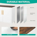 SISESOL White Storage Cabinet with Doors and Shelves,30 inch Small Pantry Cabinet Sideboard with Leg,Accent Cabinets with Storage,Side Floor Cabinets for Home,Kitchen,Coffee Bar,Dining/Living Room by CozyNest Decor
