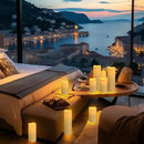 Set of 24 Waterproof Outdoor Flameless Candles,Realistic LED Candles with 4 Remote and Timer,(H 4" 5" 6" x D 2.2"),for Halloween Wedding Festival Decor. by CozyNest Decor