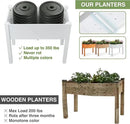 Psilvam Raised Garden Bed with Legs, Poly Lumber Raised Planter Box, Outdoor Elevated Garden Bed Suit for Backyard, Patio, Balcony 34" D x 18" W x 30" H（White） by GreenHaven Gardens