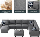 L Lengend Vansen Modular Sectional Sofa U Shaped Couch with Ottoman Modern Reversible Corner Sectional Couch for Living Room (Dark Grey, U Shaped Sofa-5) by CozyNest Decor