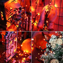 Brizled Orange Halloween Lights, 33ft 100 LED 5mm Wide Angle Orange Halloween String Lights, 120V UL Certified Connectable Mini Amber Light String for Tree Party Home Indoor Outdoor Decor, Black Wire by TinyTreasures Baby Boutique