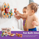 LiKee Strong Suction Cup Fidget Rotating Sensory Bath Toys for Baby 12 18 Months Airplane Car Travel Table & Window Toys for 1 2 Years Old Toddler Boys and Girls by TinyTreasures Baby Boutique