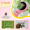 Kids Microscope with Bug Catcher Kit, 1080P Digital Mini Handheld Microscope STEM Science Toy with LED Light, Rechargeable, Portable, Supports 64GB TF Card, Educational Gift for Kids Ages 3-12 (Pink) by TinyTreasures Baby Boutique