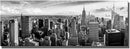 LevvArts New York Canvas Wall Art Black and White City Skyline Picture Panoramic Photo Canvas Print Modern Home Office Living Room Wall Decoration Ready to Hang 20"x55" by CozyNest Decor