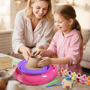 Vinkp Pottery Wheel for Kids - Complete Pottery Painting Kit Arts and Crafts for Kids Ages 8-12 with Air Clay Art Supplies for Girls Boys Toys Birthday Christmas Gifts for 6 7 8 9 10 11 12 - Pink by TinyTreasures Baby Boutique