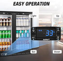 Beverage Refrigerator, 53.15W Inch 12 Cu.Ft Drink Fridge, Back Bar Beer Fridge with 3 Glass Door, 35.43" Height Beverage Cooler, Built-in & Undercounter Commercial Back Bar Cooler for Kitchen Shop Bar by CozyNest Decor