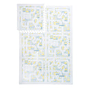 PopsyKosy Premium Baby Foam Play Mats -Stylish Floor & Exercise Puzzle Mat for Toddlers & Kids- 6 Soft, Non-Toxic, Odorless, Peel-resistant Foam Tiles -6ft x 4ft -1"inch Extra-Thick, Pastel Blue Gray by TinyTreasures Baby Boutique