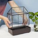 Large Tall Glass Plant Terrarium – House Succulent Terrarium Kit with Lip and Tray Glass Greenhouse Terrarium for Plant 9.5”X5.7”X11.4” by CozyNest Decor