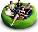 Bean Bag Chair for Adults 8FT,Soft Removable Cover for Teens/Girls Bedroom,Fluffy Giant Round Floor Beanbag Lounger Chairs (No Filler,Green) by CozyNest Decor