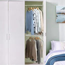 STORAGE MANIAC Hanging Closet Rod, Adjustable Width and Height Closet Hanging Organizer, Space-Saving Clothes Hanging Bar, Closet Extender Hanging Rod Double Closet Hanging Rod, 1 Pack Chrome by CozyNest Decor
