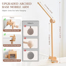 Baby Crib Mobile Arm - Wooden Mobile Arm with Height Adjustable＆360° Rotatable Upgraded Arched Base Nursery Mobile Holder for Crib Mobile Hanger Baby Crib Attachment Nursery Decor by TinyTreasures Baby Boutique