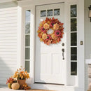 28'' Large Fall Wreath for Front Door, Porch, Window- Artificial Maple Leaves Faux Sunflower Hydrangea Pumpkins Outdoor Autumn Wreath for Home, Farmhouse Wall Thanksgiving Day Harvest Festival Decor by CozyNest Decor