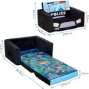 MallBest Kids Sofas Toddler Couch Bed Baby's Upholstered Chair Sleepover Couch Flipout Open Recliner(Black/Police Car) by TinyTreasures Baby Boutique