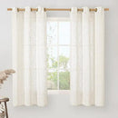 LAMIT Cream Linen Curtains 63 Inches Long for Living Room, Bronze Grommet Linen Drapes Light Filtering Sheer Window Curtains for Bedroom, Set of 2 Panels(38 x 63 Inch) by CozyNest Decor