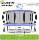 Zupapa 1800LBS Weight Capacity 2025 Double Frames Trampoline with No-Gap Design Curved Poles 16 15 14 12FT Trampolines for Kids with Enclosure Net Outdoor Trampolin for Children Adults Family by TinyTreasures Baby Boutique