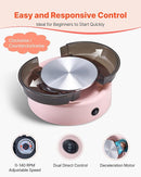 VEVOR Mini Pottery Wheel, 6 inch Turntable, Forward and Reverse Rotation, Adjustable Speed, Electric Clay Wheel for Kids and Beginners, with Shaping Tools, for Home DIY, Pottery Classes, Pink by TinyTreasures Baby Boutique