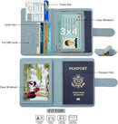 Melsbrinna Rfid Passport Holder for Travel women/Men, Cute Passport Wallet Rfid Blocking Card Slots, Rfid Passport Cover/CaseTravel Wallet, Passport Book Holder (1, Blue1) by TinyTreasures Baby Boutique