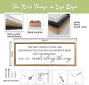 The Best Things in Life Wall Decor Sign 32 x 12 Inch Memories Inspirational Quotes Wood Framed Family Entryway Living Room Home Wall Art for Farmhouse Bedroom Room (Wood) by CozyNest Decor