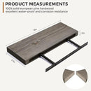 Fun Memories European Pine Floating Shelves for Wall, Mounted Shelf for Decor Storage Set of 2 - Natural Rustic Wooden Wall Shelf for Kitchen Bathroom Living Room Bedroom Farmhouse - Grey by CozyNest Decor