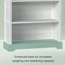 TVU 5-Shelf Wood Bookcase, 65 Inch Tall Bookshelf with Storage, Floor Standing Display Book Shelf，for Living Room Bedroom Study Office，Antique White by CozyNest Decor