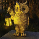 Garden Statues, owl Outdoor Figurines Decorated with Solar Lights, Unique Christmas Birthday Gifts for Moms, Grandmas, Women, Wives, Sisters (Grey Owl1) by CozyNest Decor