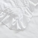 Tufted Ruffle Crib Bedding Set 3 Pieces Baby Boho Quilted Comforter with Fitted Sheet and Bed Skirt - Cute Ruffled Shabby Chic Baby Bedding Soft Blanket Design White by TinyTreasures Baby Boutique
