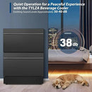 Tylza Under Counter Drawer Fridge 24 Inch, Built-in/Freestanding Beverage Refrigerator for Home and Commercial Use, Stainless Steel Material, Fast Cooling, Low Noise, Black by CozyNest Decor