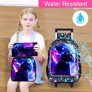 Kids Rolling Backpack for Girls, Roller Wheeled Bookbag - Wheeled Elementary School Bag by TinyTreasures Baby Boutique