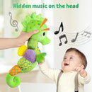 LIGHTDESIRE Baby Toys Musical Seahorse,Infant Stuffed Animal Toys with Crinkle and Rattles,Soft Sensory Toys with Textures for Tummy Time Newborn Boys Girls 0 3 6 12 Months(Green) by TinyTreasures Baby Boutique