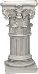 Design Toscano Corinthian Pedestal Column Plant Stand, Medium 29 Inch Tall, Cast Stone Resin, Antique Stone Finish by GreenHaven Gardens