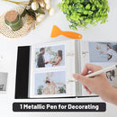 RECUTMS Photo Album Self Adhesive Magnetic Scrapbook 4x6 5x7 8x10 Pictures Scrapbook Album, 40 Pages Photo Book for DIY Baby Family Wedding with Metal Pen and Plastic Board (Black) by TinyTreasures Baby Boutique