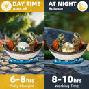Solar Turtles Boating Garden Statue with Ball Light 5.5" Resin Turtle Figurines Outdoor Statues for Garden Patio Porch Yard Lawn Women Kids Men by GreenHaven Gardens