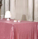 SquarePie Sequin Tablecloth 90 x 156 Inch Fuchsia Pink Sparkly Table Linen for Wedding Party by CozyNest Decor