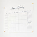 Personalized Clear Acrylic Calendar for Wall, Calendar Whiteboard for Wall, Dry Erase Wall Calendar, Wall Calendar Organizer System for Home (Cursive, Navy, 38"W x 26"H) by TinyTreasures Baby Boutique