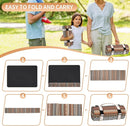 Extra Large Waterproof Picnic Blanket | Portable Camping & Beach Mat | Sand Free with Carry Strap | Park Blanket for Grass, Hiking, Travel, Concerts, Indoor (Orange) by TinyTreasures Baby Boutique