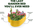 Galvanized Raised Garden Beds Outdoor // Planter Raised Beds for Gardening, Vegetables, Flowers // Large Metal Garden Box (Yellow) // Tool-Free Assembly by GreenHaven Gardens